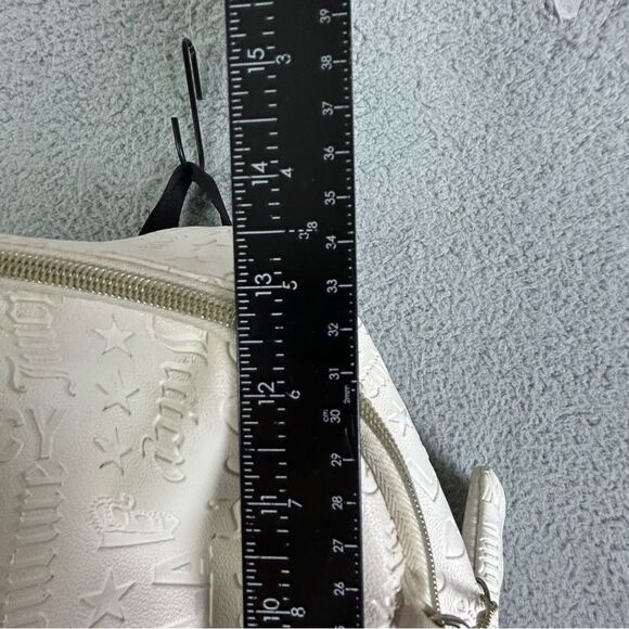 Juicy Couture White/Ivory Embossed Logo Backpack